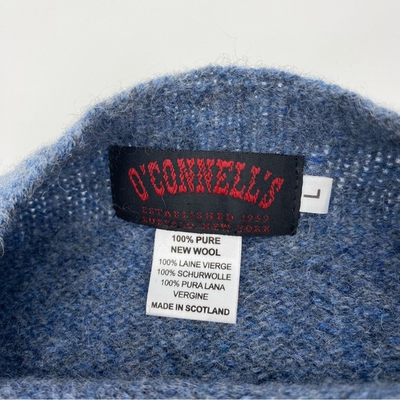 O’CONNELL’S 100% Wool Made in Scotland Blue Pullover Sweater - Picture 7 of 10